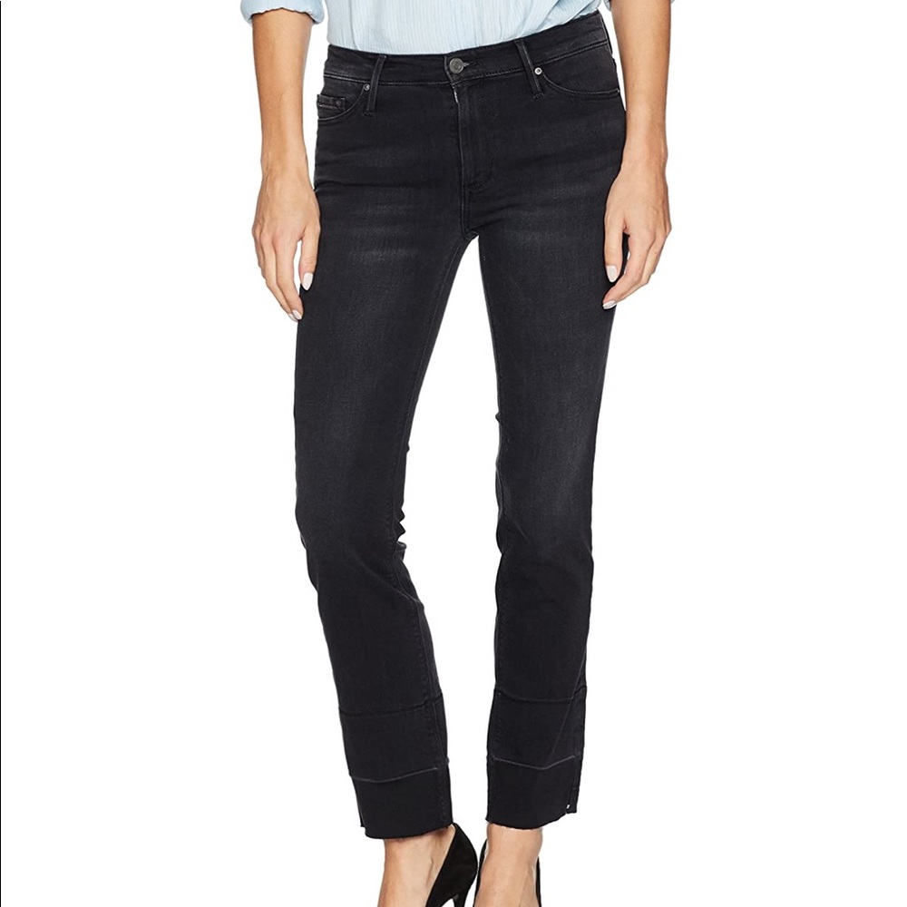 Black Orchid Bardot Straight Fray Jean